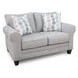 Amos Pebble Gray 64" Loveseat