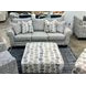 Amos Pebble Gray 87" Sleeper Sofa with Throw Pillows