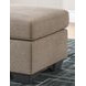 Triston-Peaks Suede Ottoman