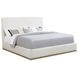 Knox Cream Upholstered King Platform Bed