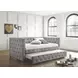 Mockern Gray Upholstered Daybed With Trundle