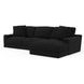 Comfrey Black 2 Piece Modular RAF Chaise Sectional
