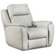 Drake Light Gray Leather Zero Gravity Power Recliner