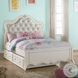 Edalene Synthetic Leather and Pearl White Youth Upholstered Panel Storage Bedroom Set