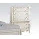 Edalene Pearl White 5 Drawer Chest