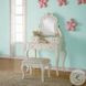 Edalene Pearl White Vanity Stool