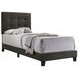 Mapes Charcoal Upholstered Twin Panel Bed