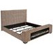 Senna Brown California King Upholstered Platform Bed with Audio Flame Visualizer