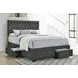 Soledad Gray Upholstered King Storage Platform Bed