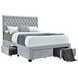 Soledad Light Gray Upholstered Full Storage Platform Bed