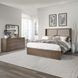 South Bend Burnished Clay and Textured Gravel King Upholstered Shelter Bed