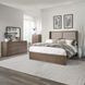 South Bend Burnished Clay and Textured Gravel King Upholstered Shelter Bed