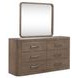 South Bend Burnished Clay 6 Drawer Dresser with Mirror