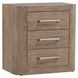 South Bend Burnished Clay 3 Drawer Nightstand with USB Charging