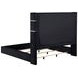 Tisdall Black California King Upholstered Panel Bed with Flame Visualizer