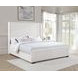 Natasha Cream California King Upholstered Platform Bed with Nailhead Trim
