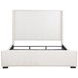 Natasha Cream California King Upholstered Platform Bed with Nailhead Trim