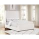 Natasha Cream Queen Upholstered Wingback Panel Bed