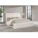 Rebecca Cream California King Upholstered Panel Bed