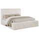 Rebecca Cream California King Upholstered Panel Bed