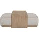 Elements Gray Ottoman and Tray Table