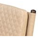The Harley Cappuccino White Leather Upholstered Accent Chair