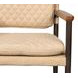 The Harley Cappuccino White Leather Upholstered Accent Chair