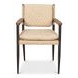 The Harley Cappuccino White Leather Upholstered Accent Chair