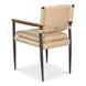 The Harley Cappuccino White Leather Upholstered Accent Chair