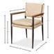 The Harley Cappuccino White Leather Upholstered Accent Chair