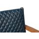 The Harley Chateau Blue Leather Upholstered Accent Chair