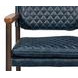 The Harley Chateau Blue Leather Upholstered Accent Chair
