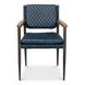 The Harley Chateau Blue Leather Upholstered Accent Chair