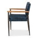 The Harley Chateau Blue Leather Upholstered Accent Chair