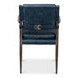 The Harley Chateau Blue Leather Upholstered Accent Chair