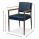 The Harley Chateau Blue Leather Upholstered Accent Chair