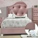 Reggie Pink Fabric Twin Upholstered Panel Bed