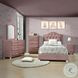 Reggie Pink Fabric Youth Upholstered Panel Bedroom Set