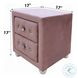 Reggie Pink Fabric 2 Drawer Nightstand