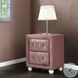 Reggie Pink Fabric 2 Drawer Nightstand