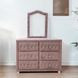 Reggie Pink Upholstered Arched Dresser Mirror