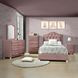 Reggie Pink Upholstered Arched Dresser Mirror