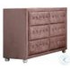 Reggie Pink Fabric 6 Drawer Dresser