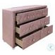 Reggie Pink Fabric 6 Drawer Dresser