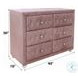 Reggie Pink Fabric 6 Drawer Dresser