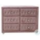Reggie Pink Fabric 6 Drawer Dresser