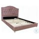 Reggie Pink Fabric Full Upholstered Panel Bed