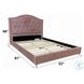 Reggie Pink Fabric Full Upholstered Panel Bed