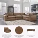 Emilia Caramel Leather Modular 4 Piece Sectional