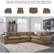 Emilia Caramel Leather Modular 4 Piece Sectional